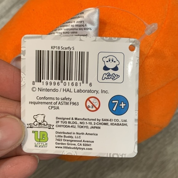 Nintendo KIRBY Orange #18 Scarfy Little Buddy 7+ All Star Collection 5”Plush NWT - Picture 5 of 11